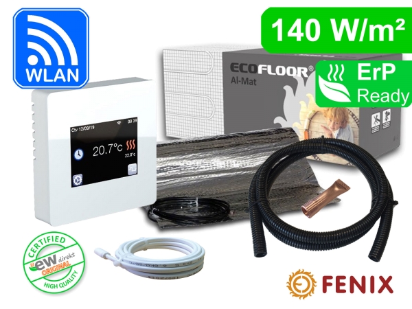 Thermostat Fenix TFT - WIFI mit AL-MAT 140 W/m² für Laminat / Klickvinyl